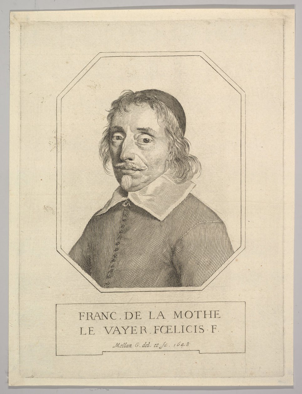 François de La Mothe Le Vayer, 1648 door Claude Mellan
