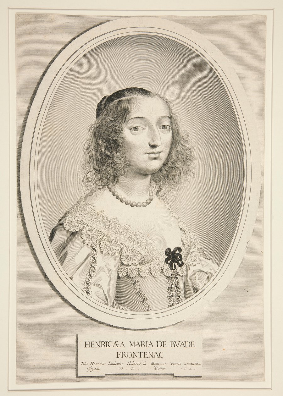 Henriette-Marie Montmort de Buade-Frontenac door Claude Mellan