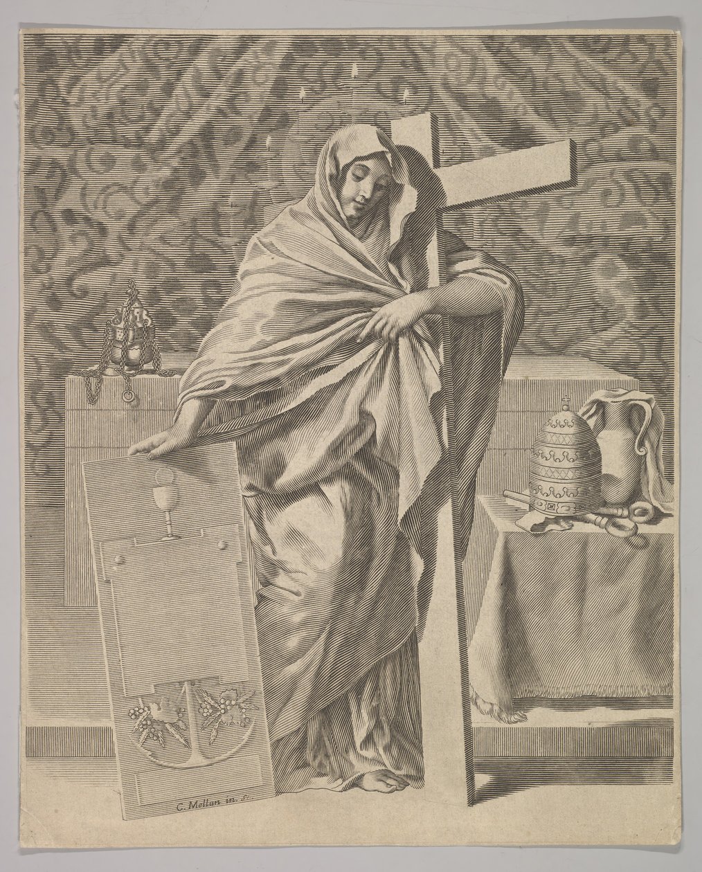 Personificatie van het geloof, 1642 door Claude Mellan