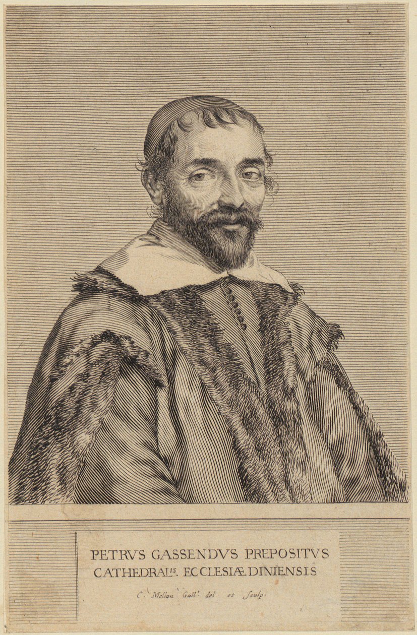 Portret van Pierre Gassendi door Claude Mellan