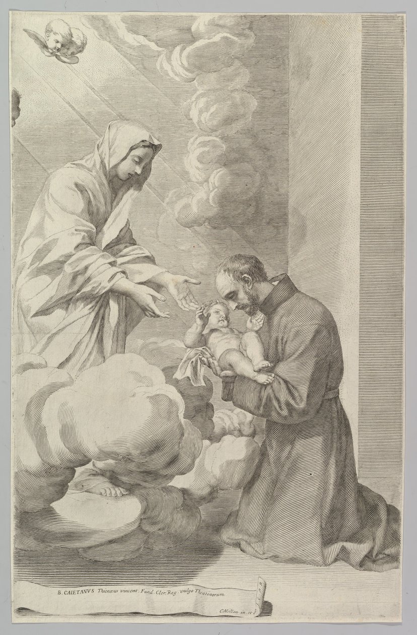 St. Gaëtan, Stichter van de Theatijnen door Claude Mellan