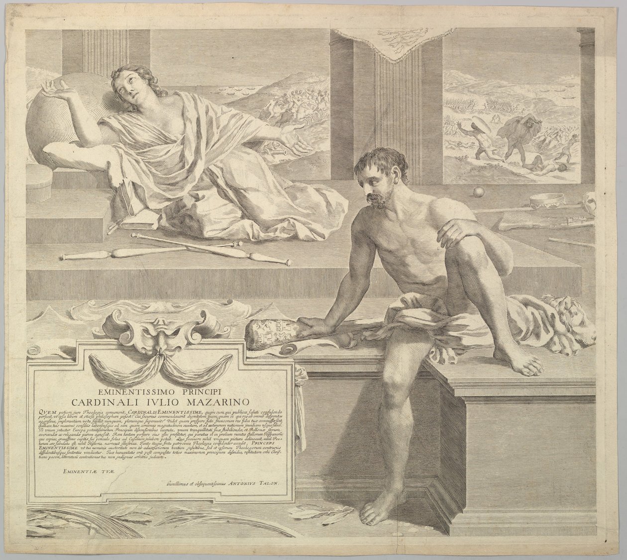 Theologische Stelling van Antoine Talon door Claude Mellan