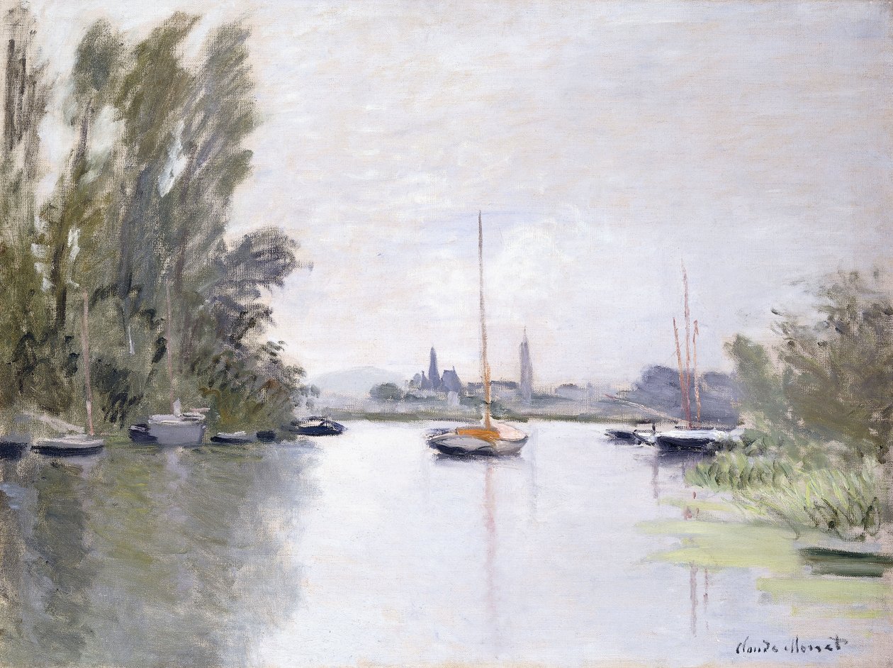 Argenteuil, uitzicht op de kleine arm van de Seine, 1872 door Claude Monet