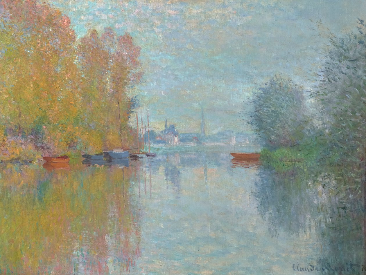 Herfst aan de Seine, Argenteuil 1873 door Claude Monet