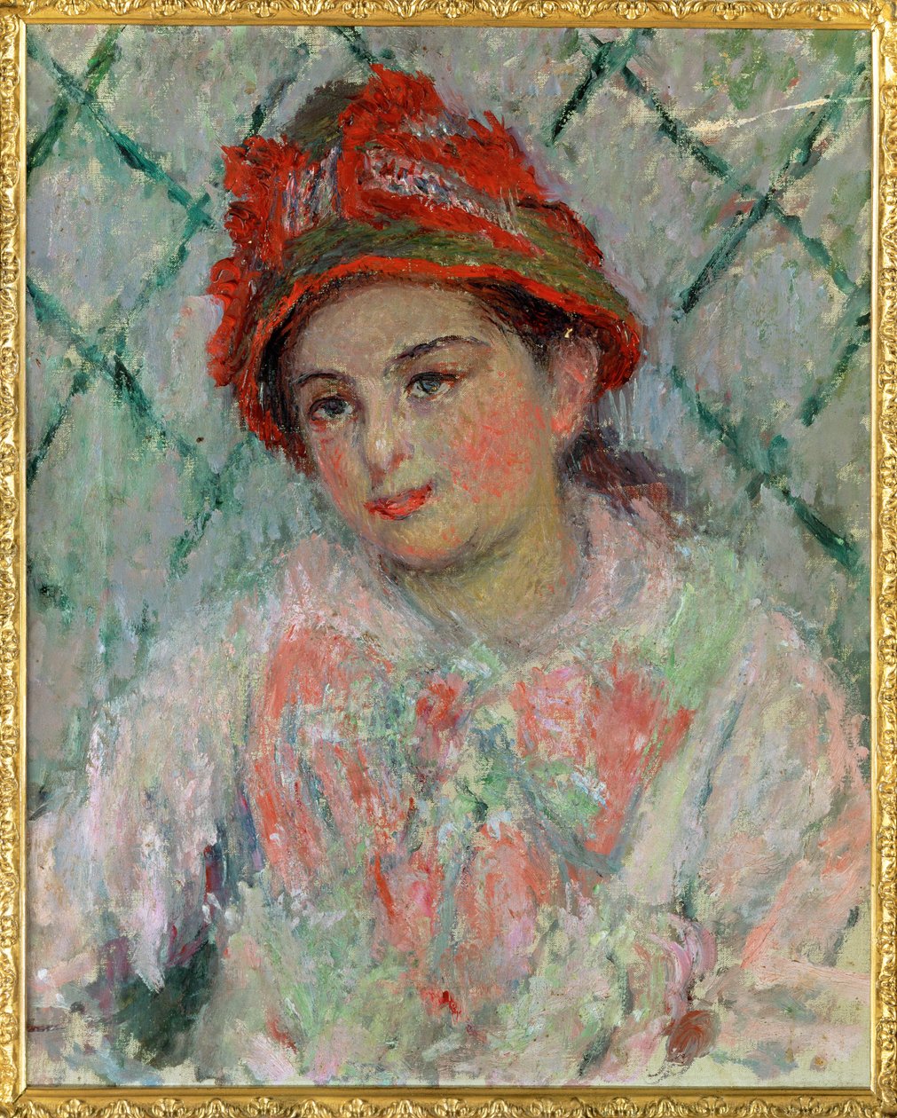 Blanche Hoschede, jongste dochter van ... (olieverf op doek) door Claude Monet