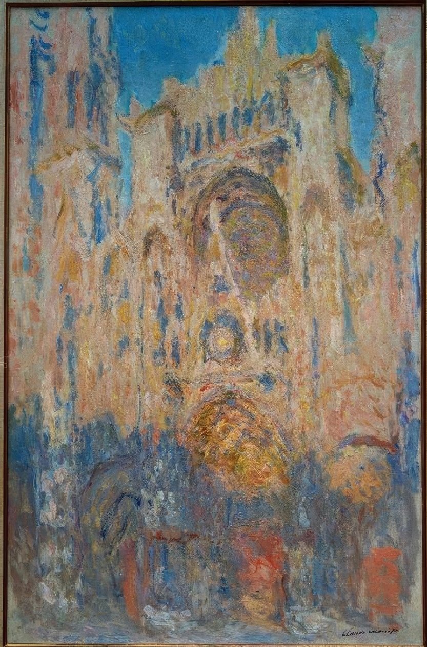 Kathedraal van Rouen. Zonlicht effect, einde van de dag door Claude Monet