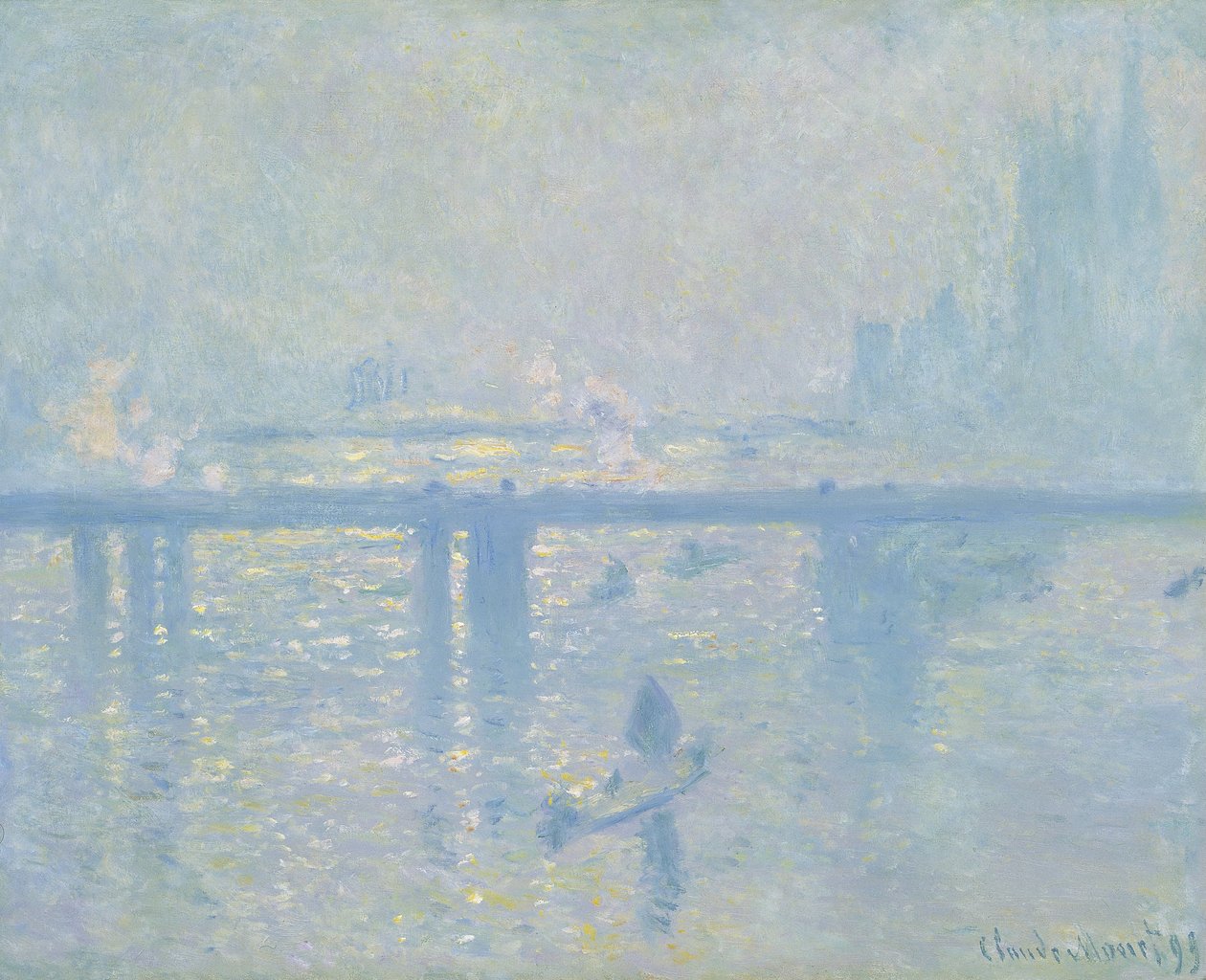 Charing Cross-brug  door Claude Monet