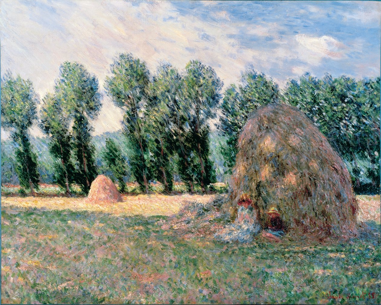 Hooibergen door Claude Monet
