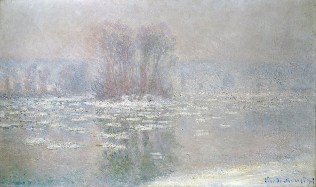 IJs bij Bennecourt door Claude Monet