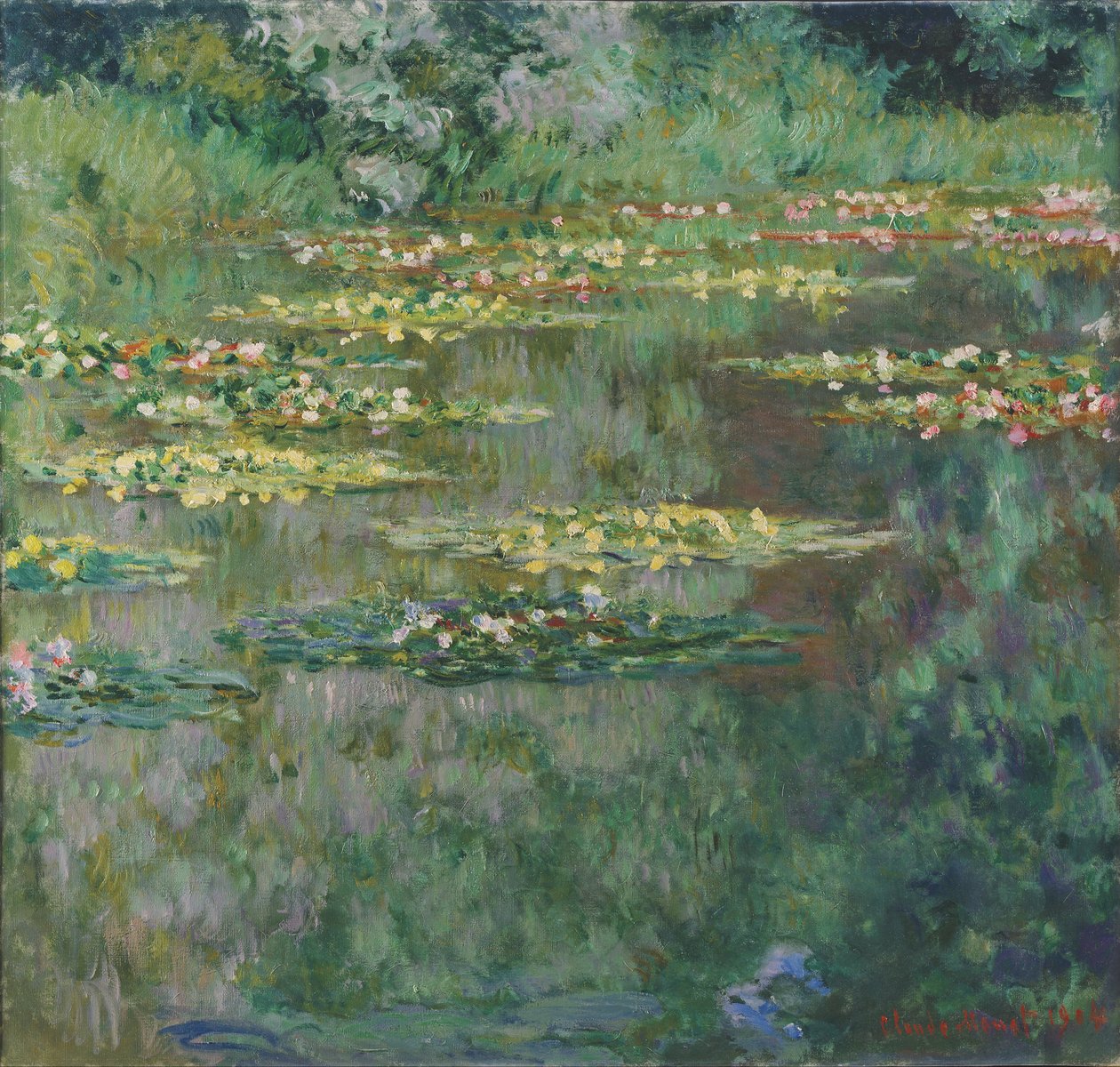 De vijver met waterlelies door Claude Monet