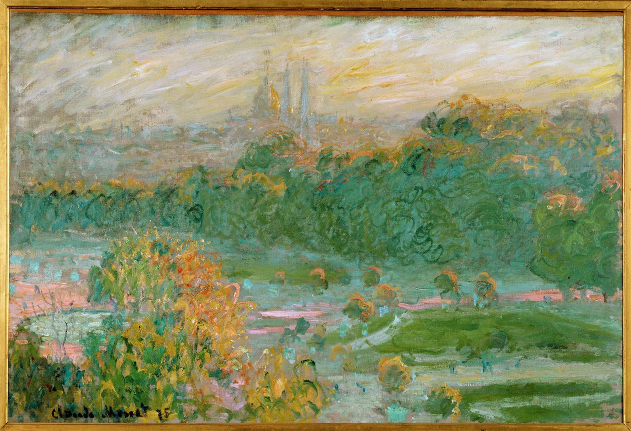 Les Tuileries (olieverf op doek) door Claude Monet