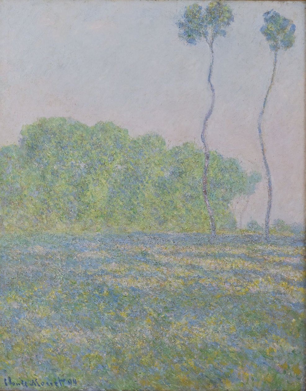 Weide bij Giverny door Claude Monet