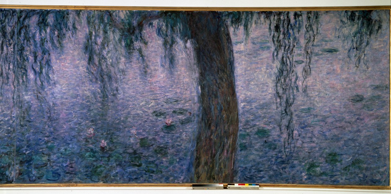 Nymphaea, heldere ochtend met wilgen (rechter deel van triptiek). Schilderij door Claude Monet door Claude Monet