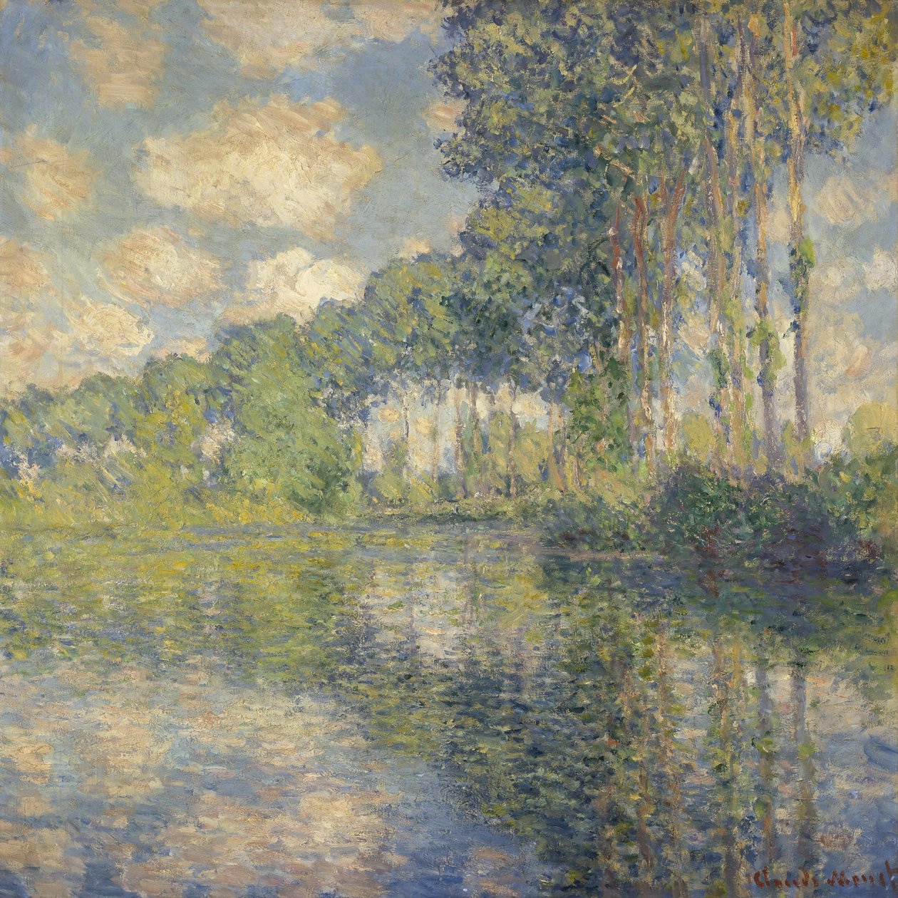 Populieren aan de Epte door Claude Monet