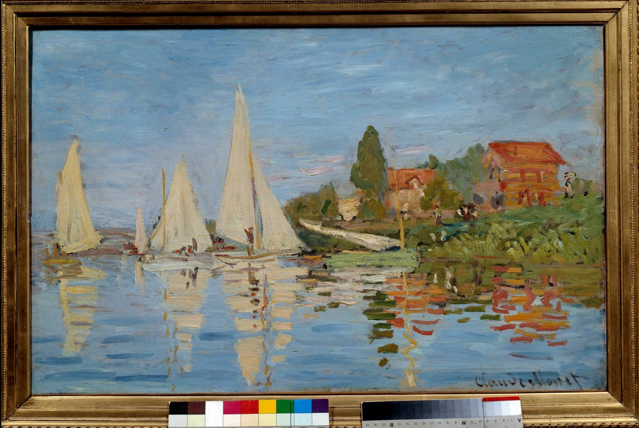 Regatta in Argenteuil door Claude Monet