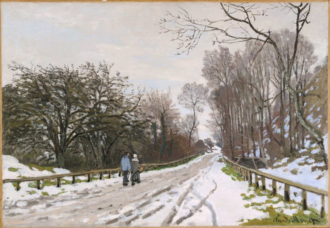 Weg naar de boerderij Saint-Siméon, Honfleur door Claude Monet