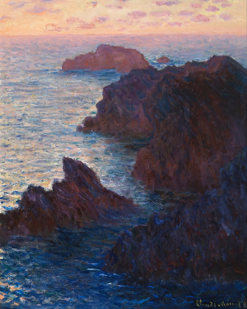 Rotsen bij Belle-Île, Port-Domois door Claude Monet