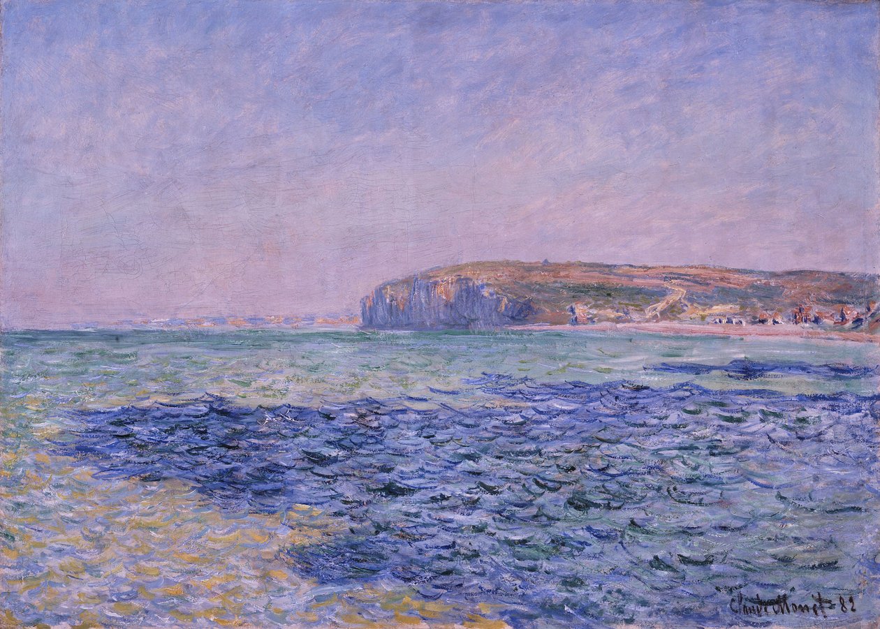 Schaduwen op de zee. De kliffen bij Pourville, 1882 door Claude Monet