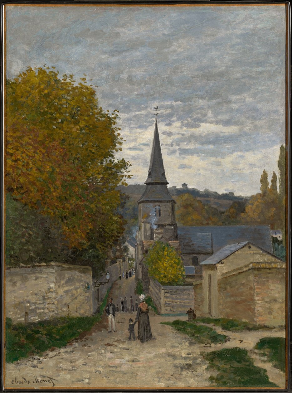 Straat in Sainte-Adresse door Claude Monet