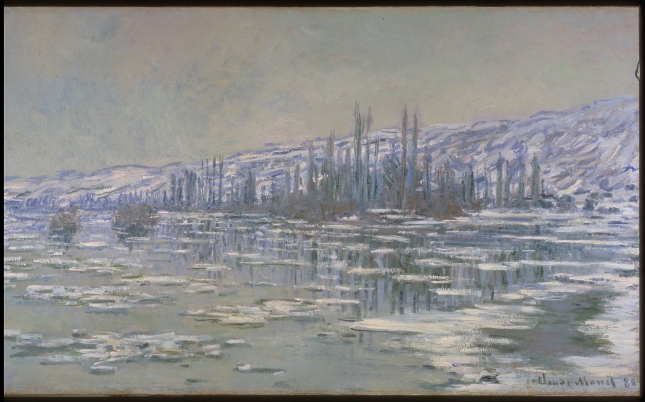 Het Breken van het IJs (La Débâcle of Les Glaçons) door Claude Monet
