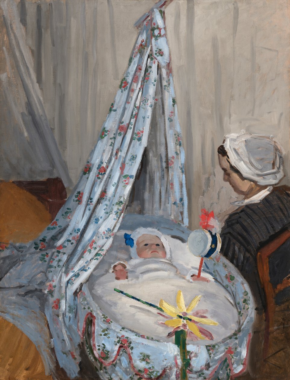 The Cradle - Camille met Jean, de zoon van de kunstenaar door Claude Monet