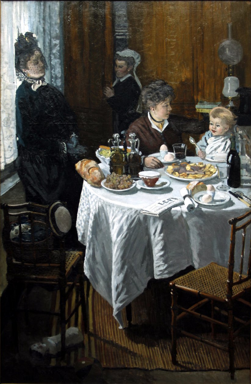 De lunch door Claude Monet