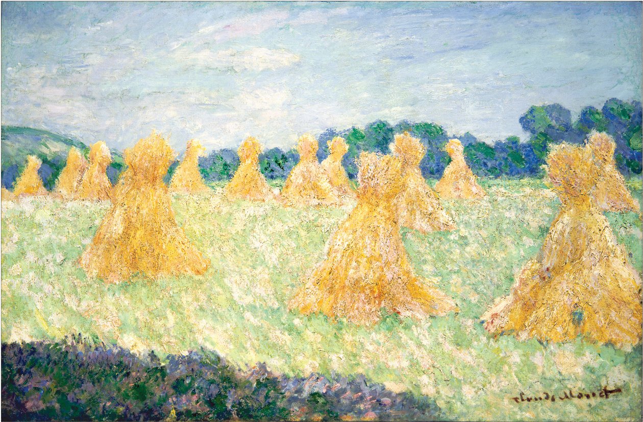 De jonge dames van Giverny, zonneffect, 1894 door Claude Monet