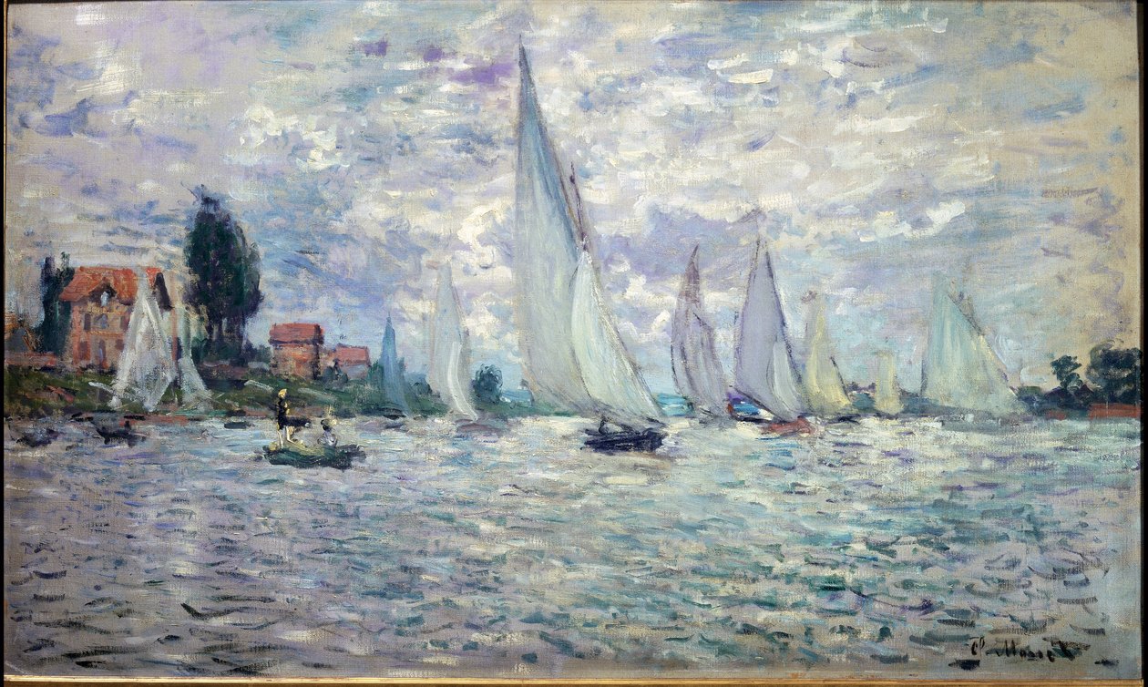 De boten. Regates a Argenteuil door Claude Monet