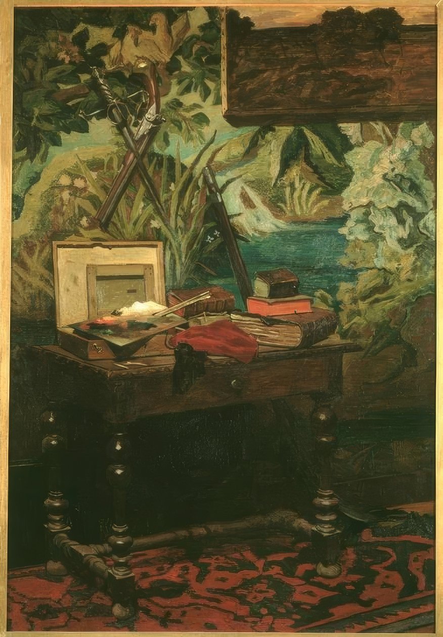 Een hoek van het atelier door Claude Monet