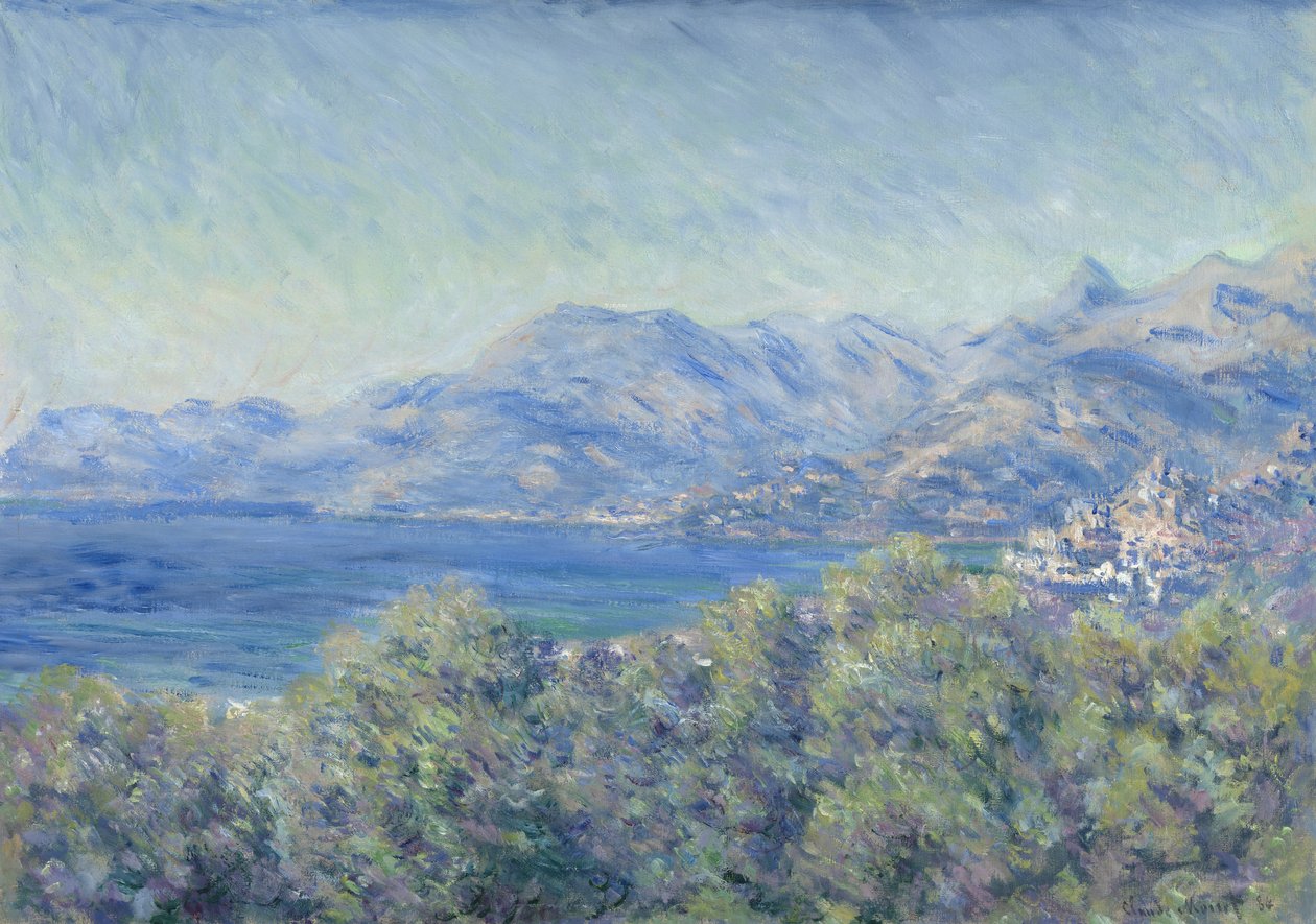 Uitzicht op Ventimiglia door Claude Monet