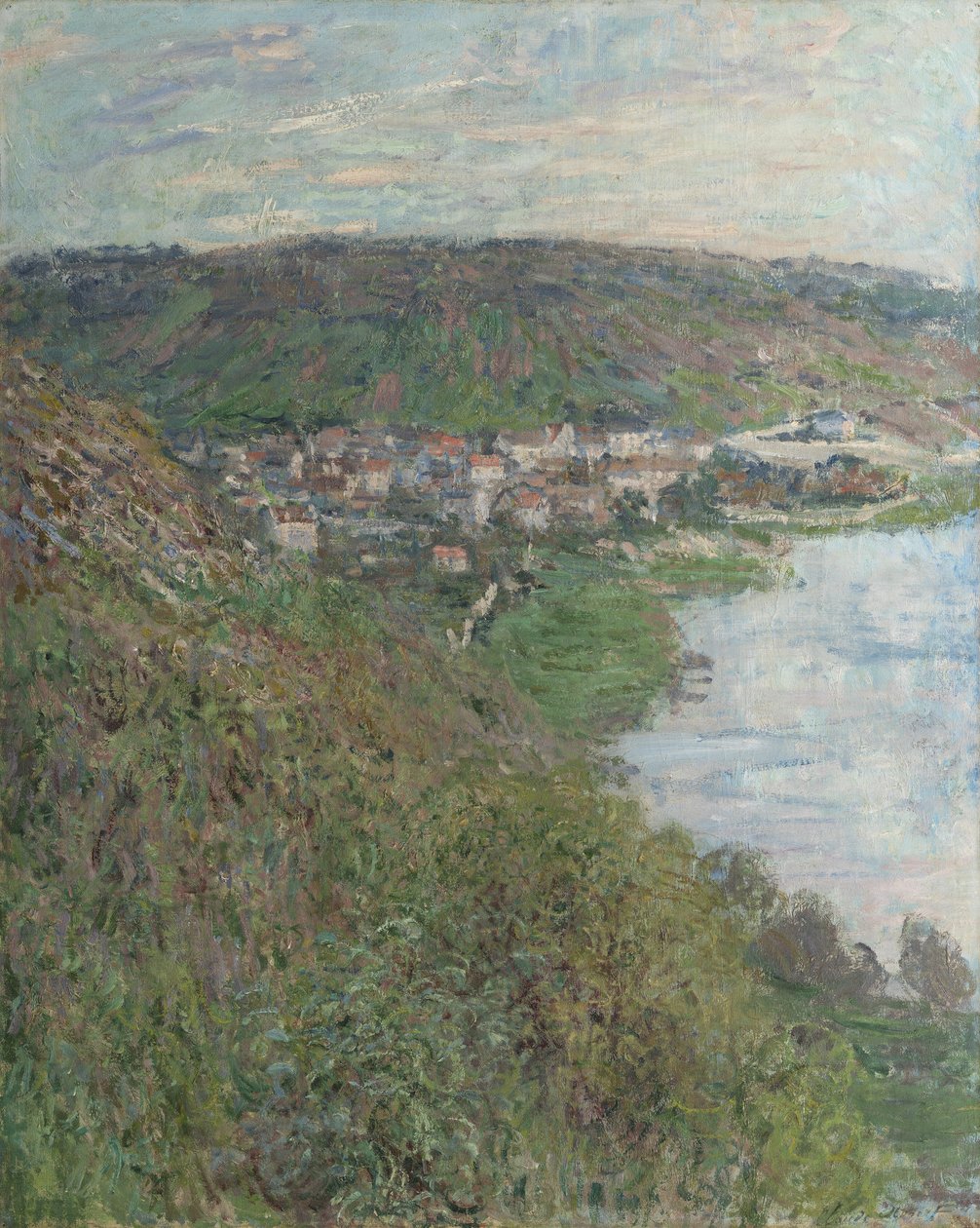 Uitzicht op Vétheuil door Claude Monet