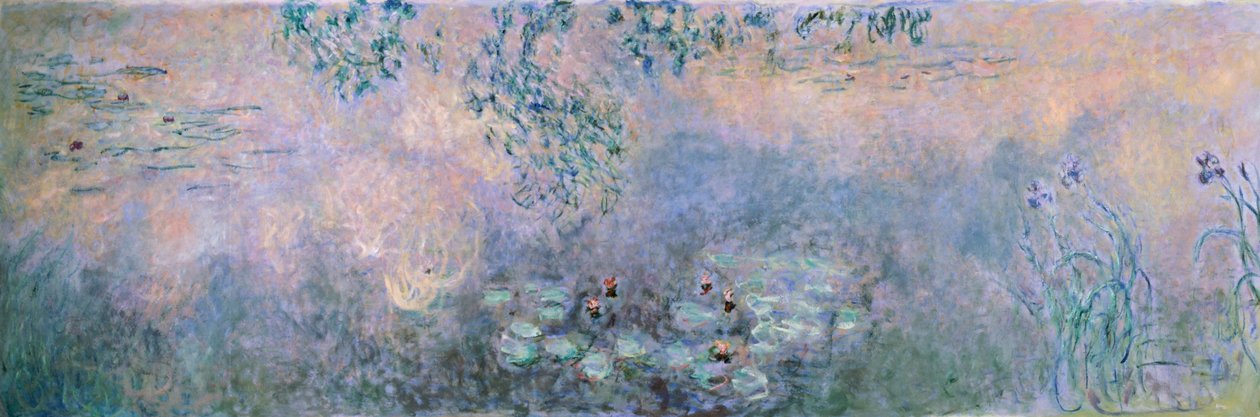 Waterlelies (Le bassin aux nimpheas avec iris) door Claude Monet