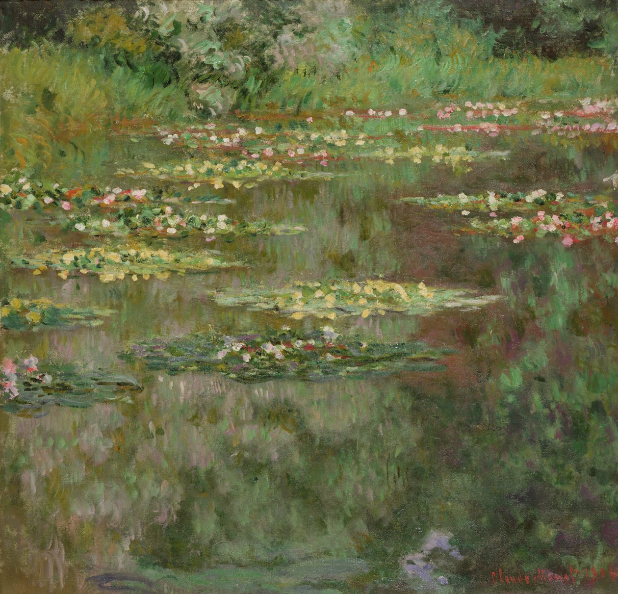 Waterlelies of De Waterlelievijver (Nymphéas) 1904 door Claude Monet