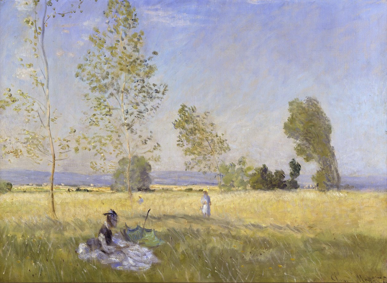 Weide in Bezons (zomer) door Claude Monet