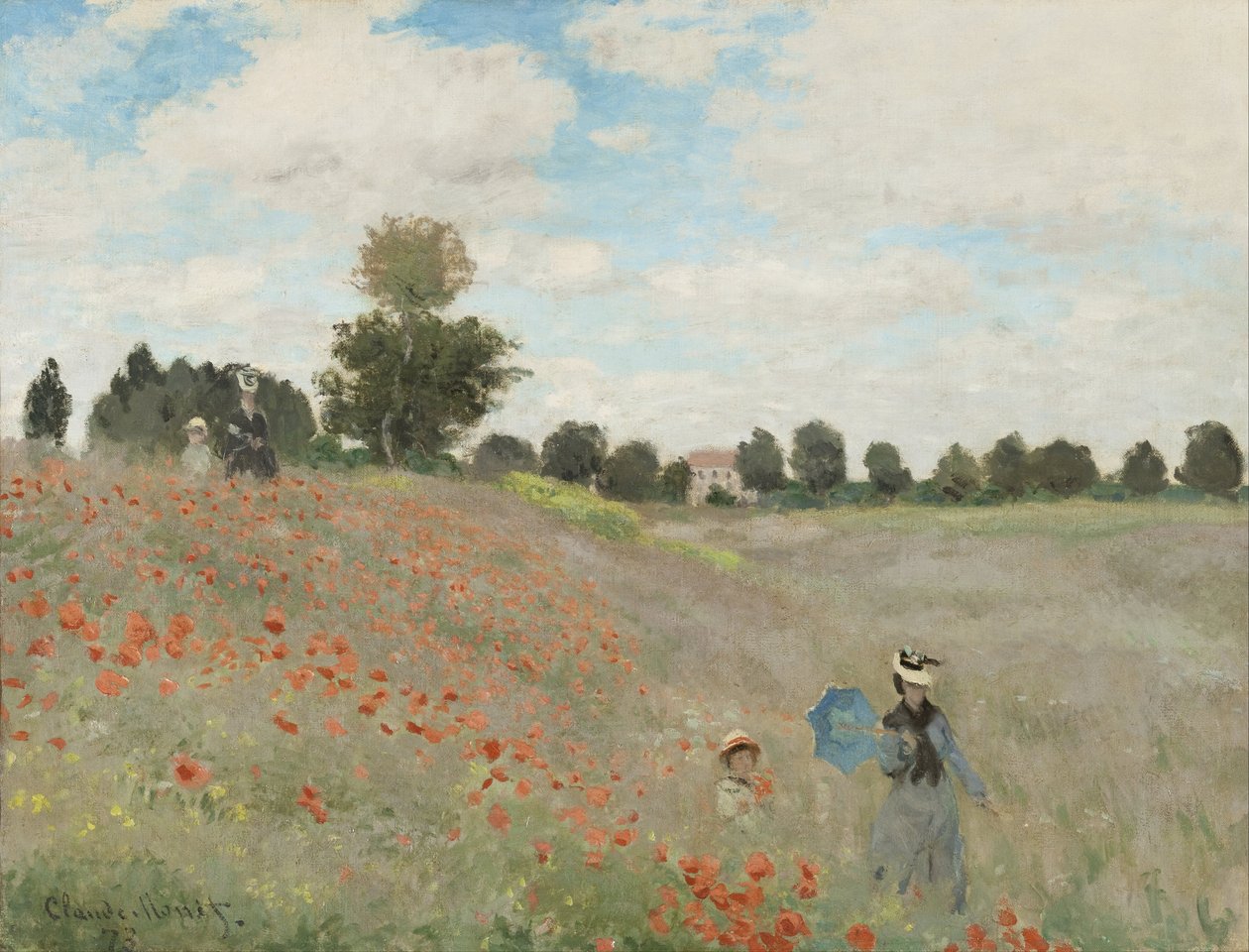 Wilde klaprozen bij Argenteuil door Claude Monet