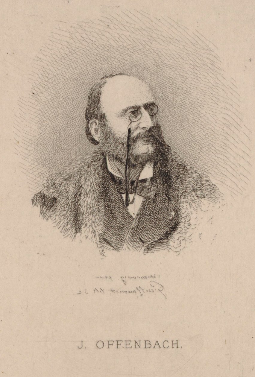 Portret van Jacques Offenbach 1819-1880, 1870 door Claude Nicolas Eugène Guillaumot