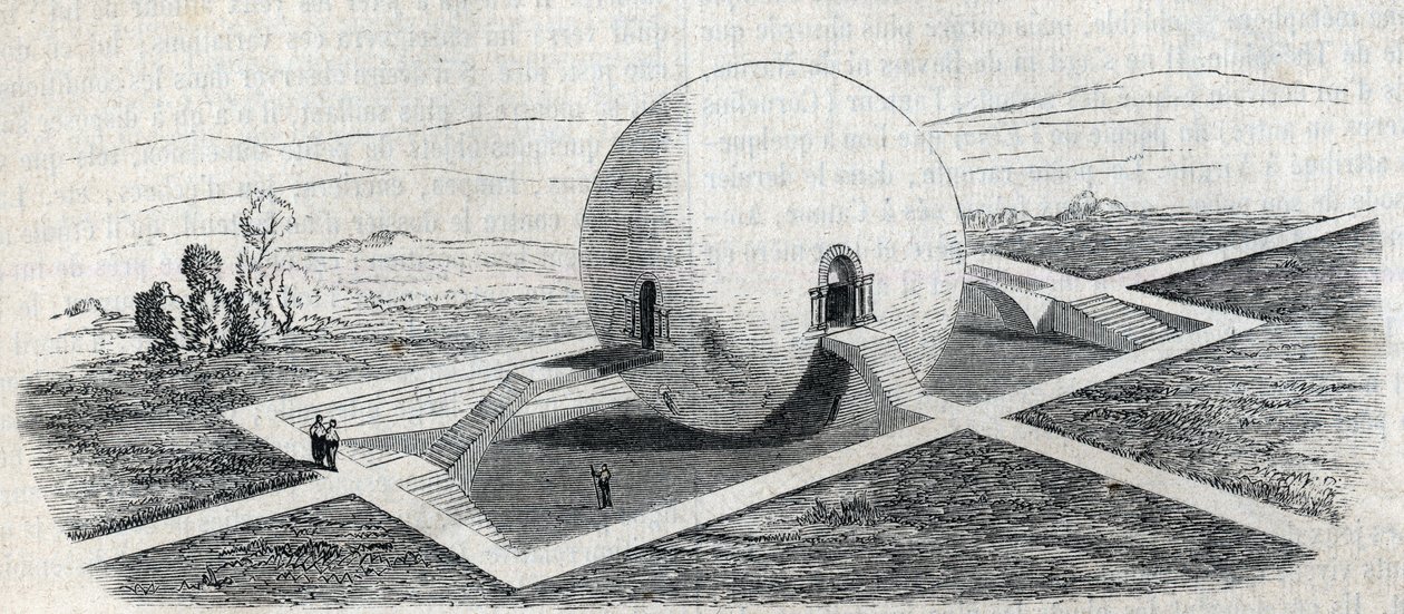 Project van een boerderijwachthuis door Claude Nicolas Ledoux (1736-1806). door Claude Nicolas Ledoux
