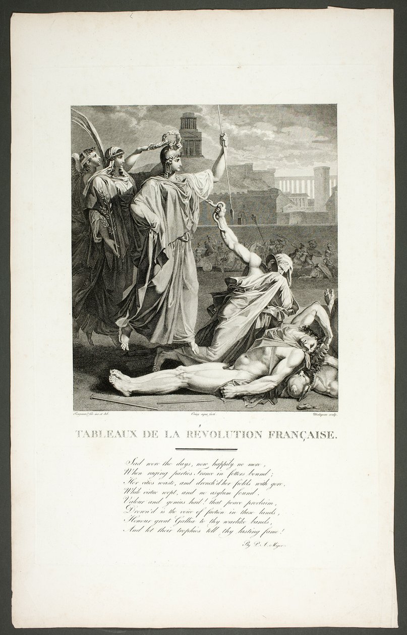 Frontispice van de serie Tableaux de la révolution française door Claude Nicolas Malapeau