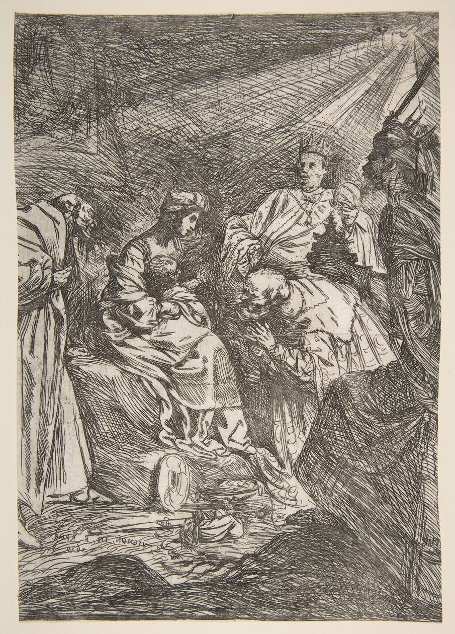 De aanbidding der wijzen, 1619 door Claude Vignon