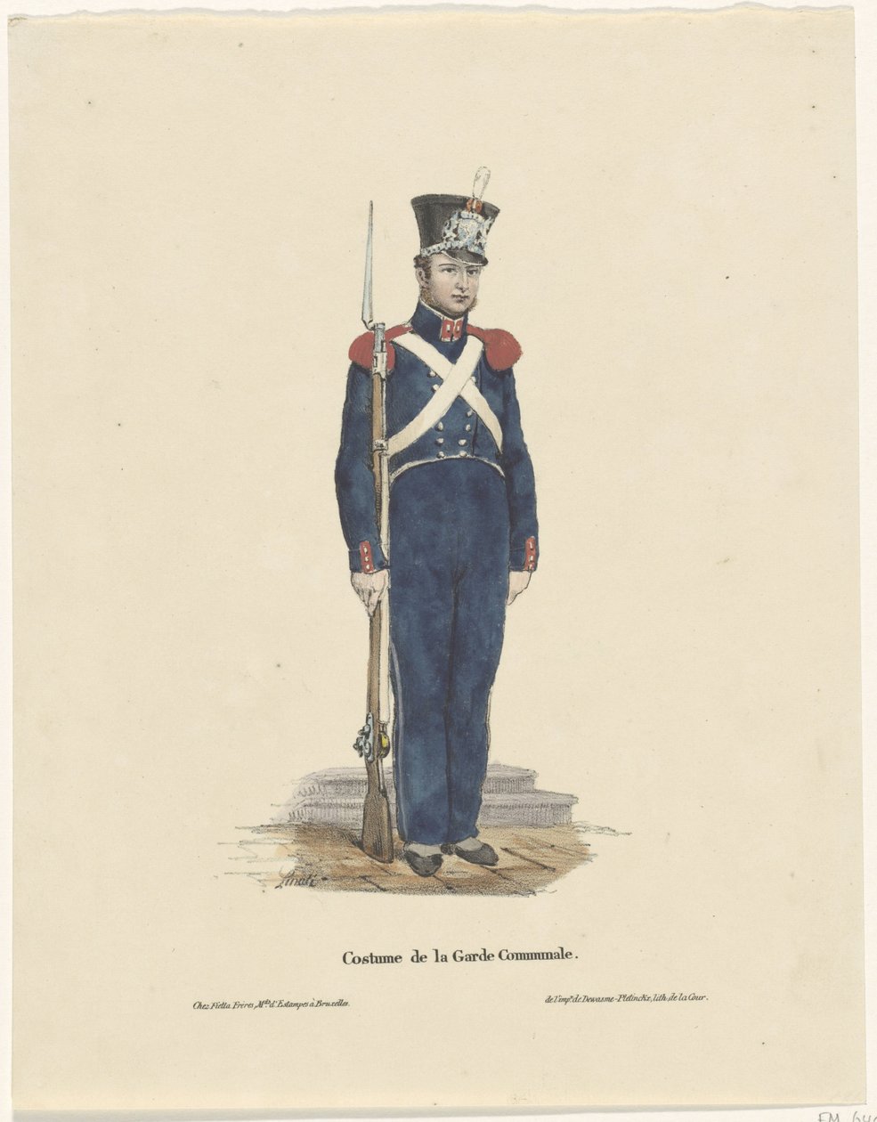 Belgische schutter, 1830 door Claudio Linati