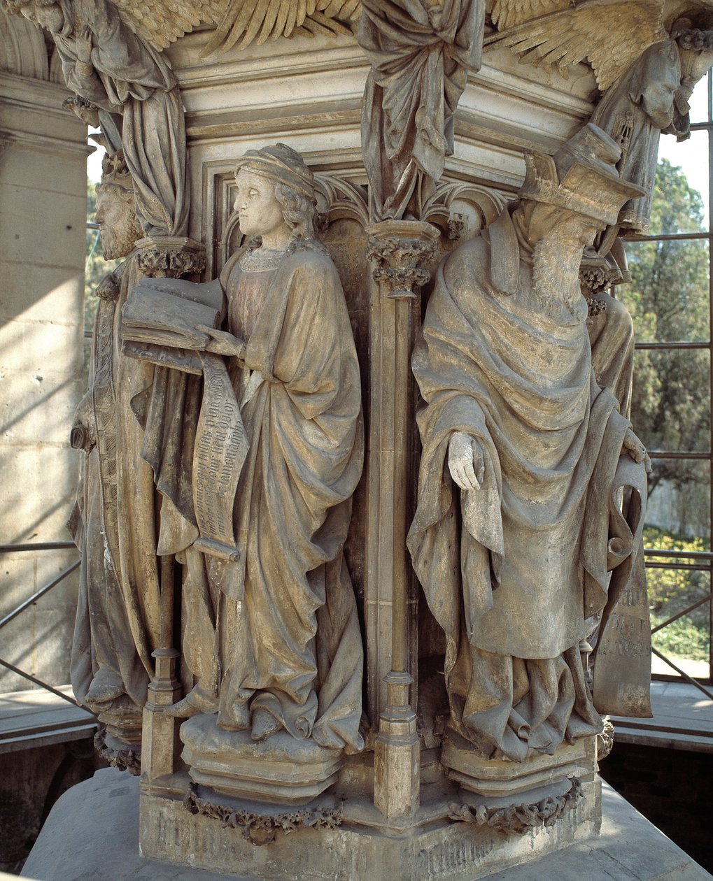 Jeremia en Zacharia. De basis van de Put van Mozes (beeldhouwwerk) door Claus Sluter