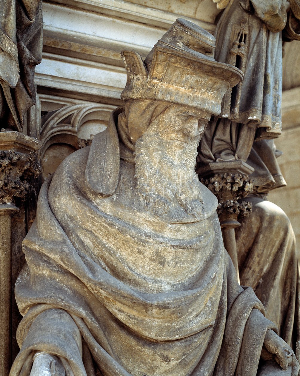 Zacharia. De basis van de Put van Mozes (beeldhouwwerk) door Claus Sluter