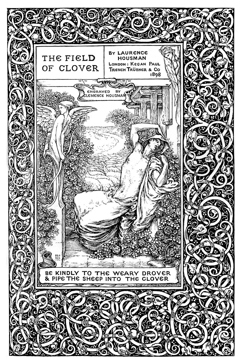 Titelpagina van The Field of Clover, 1899 door Clemence Housman