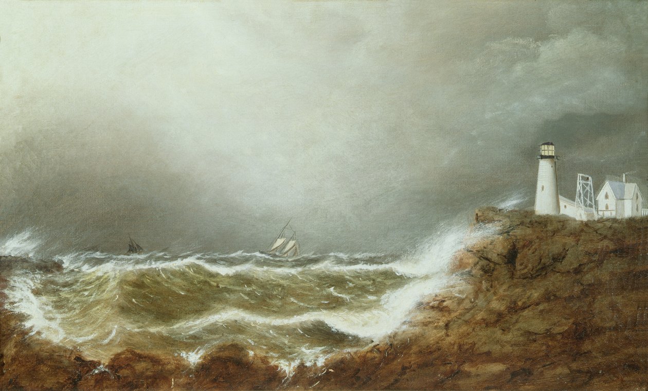Eastern Point Light, haven van Gloucester door Clement Drew