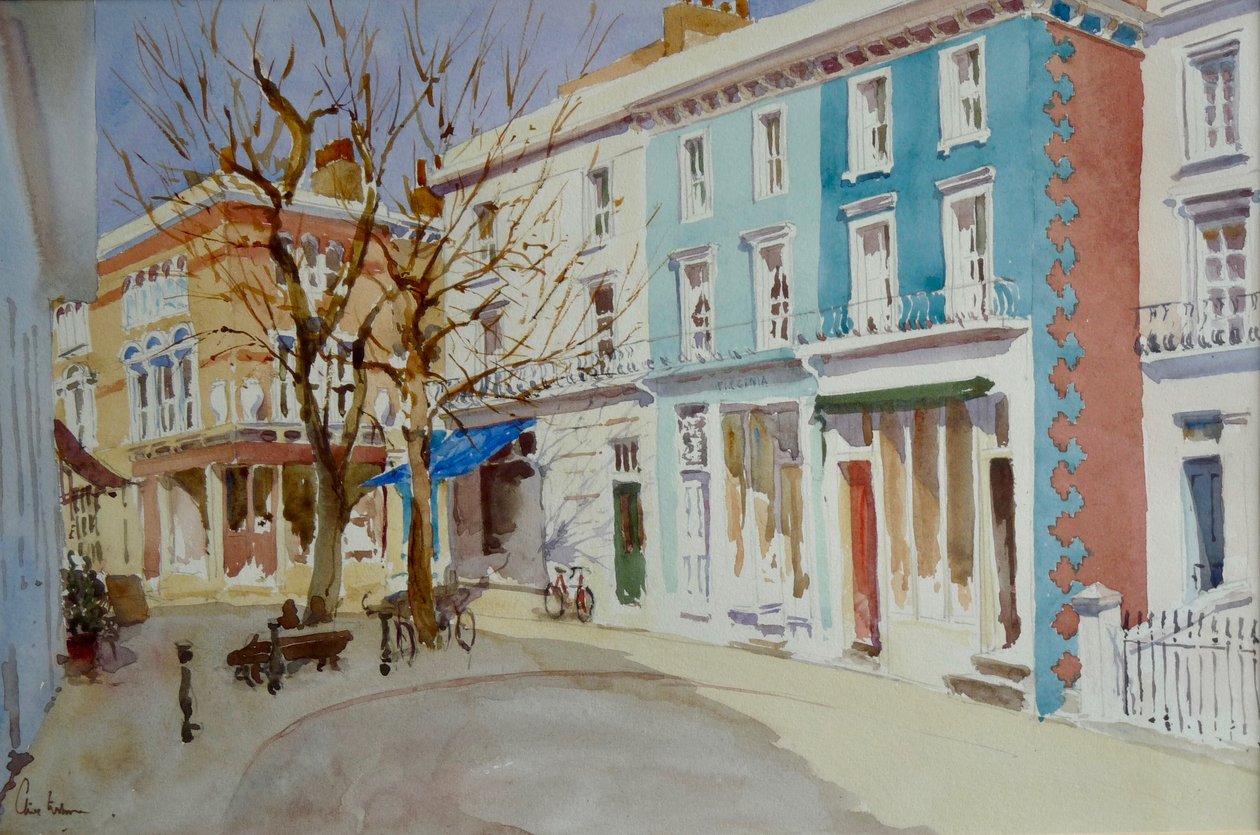 Clarendon Cross, zon maart 2003 (aquarel) door Clive Wilson