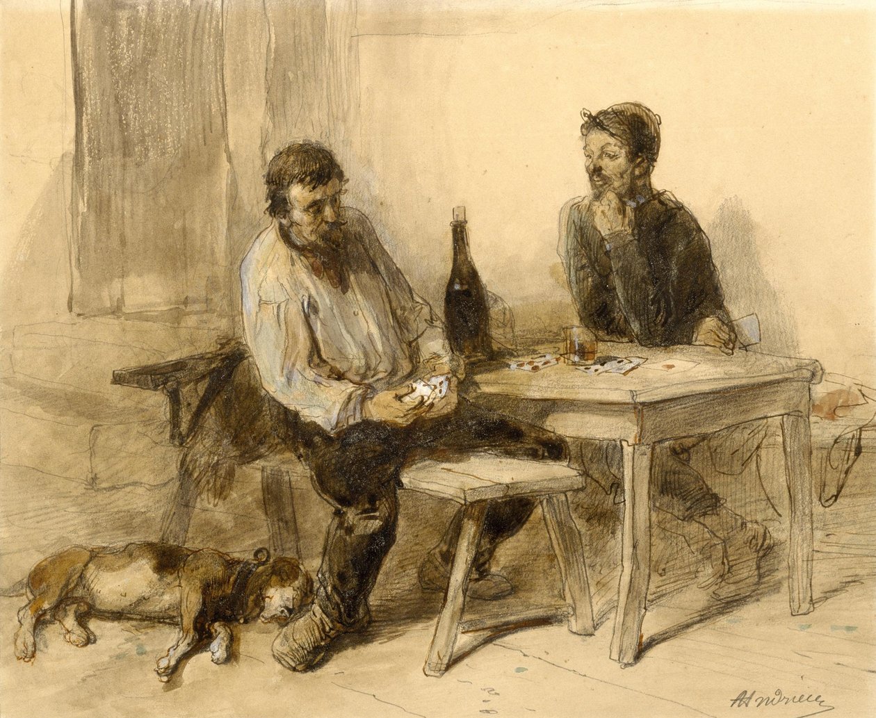 Een kaartspel door Clément Auguste Andrieux