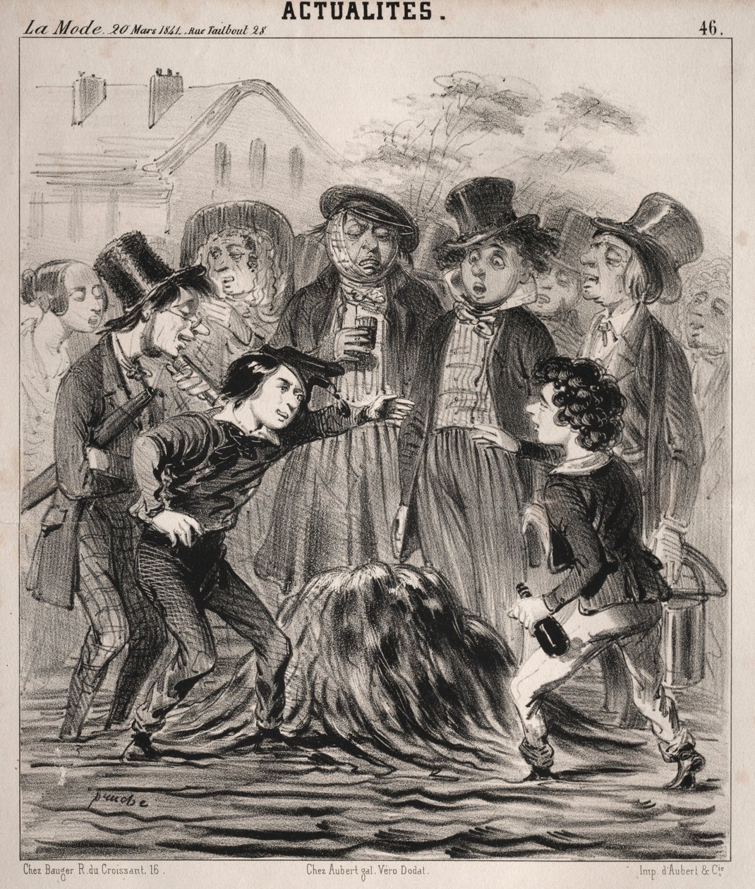 Actualiteiten: Ha hé Felix! kom snel!, 1841 door Clémente Pruche
