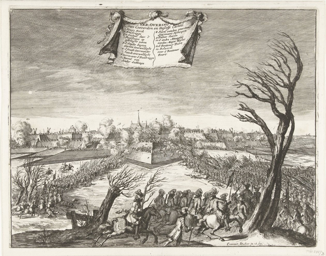 Bestorming en verovering van Coevorden op 30 december 1672 door Coenraet Decker