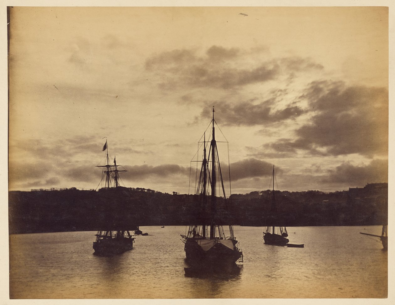 Een nachtscène in de haven door Col. Henry Stuart Wortley