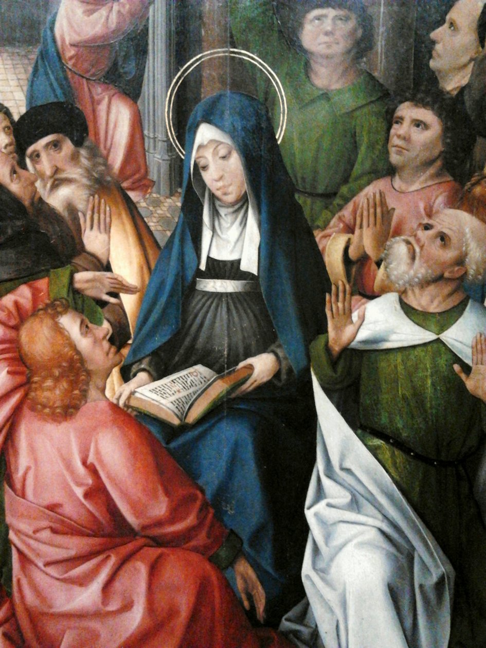 Afdaling van de Heilige Geest (detail).

 detail door Colijn de Coter